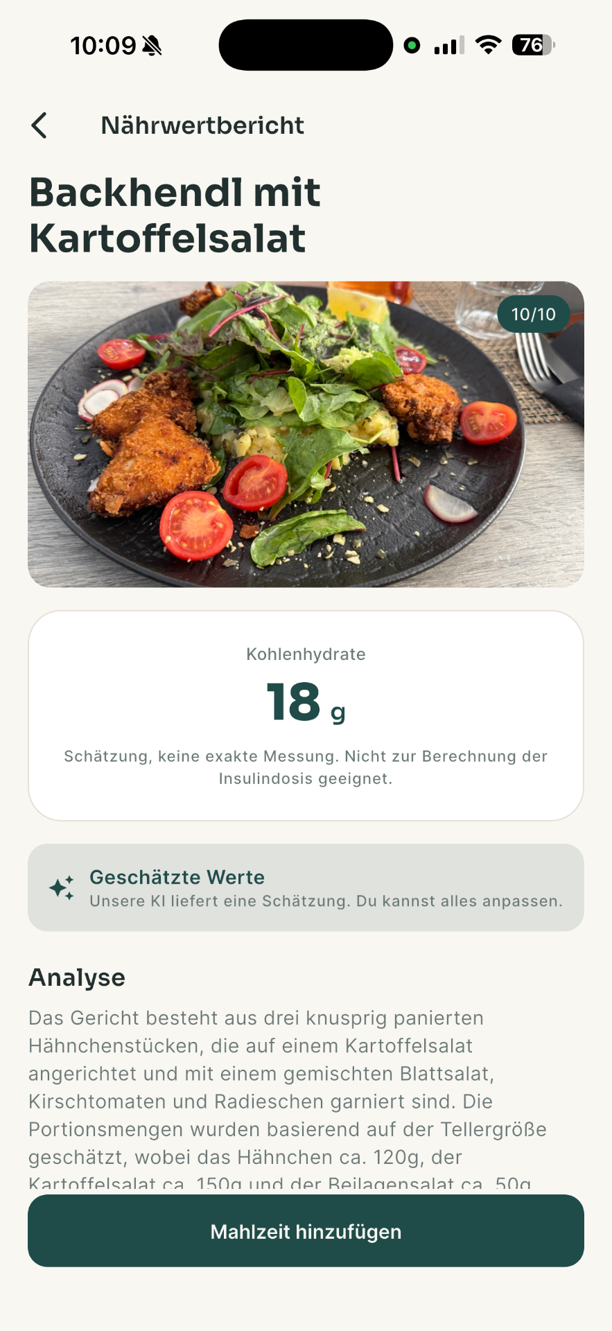Nachvollziehbare Kohlenhydrat‑Schätzung mit Herleitung